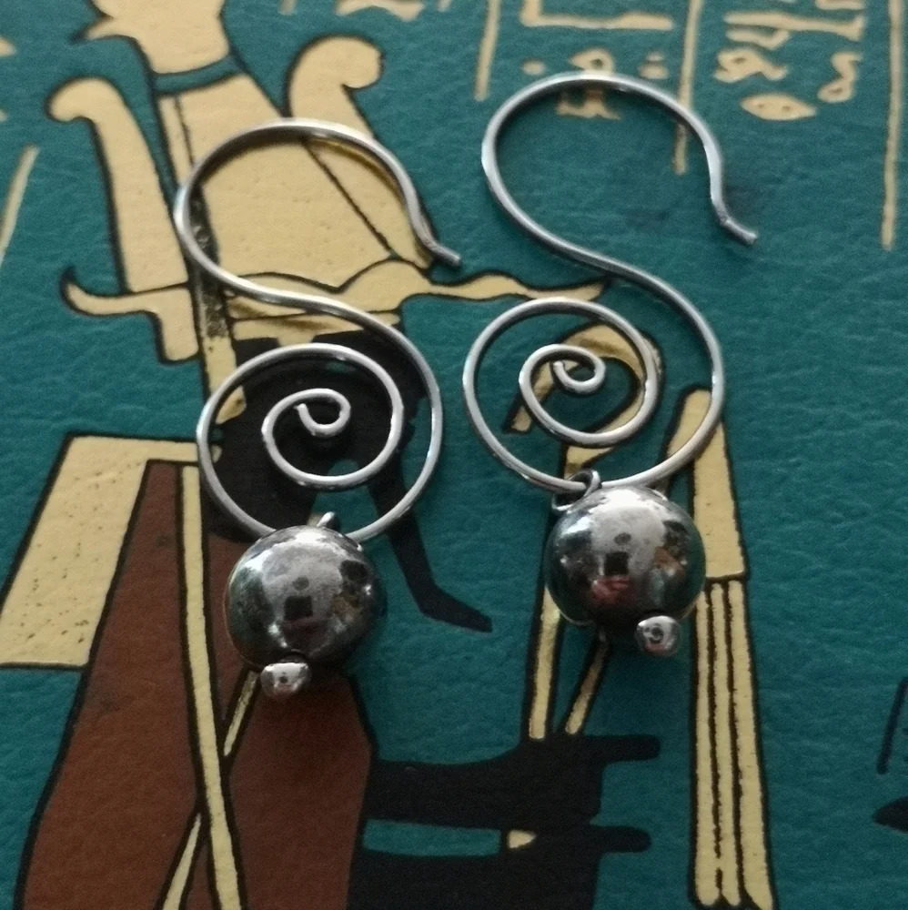 Sterling Silver swirl  earrings